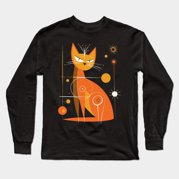 Mid Century Modern CAT Industrial Touches Long Sleeve T-Shirt by Terrence Torphy